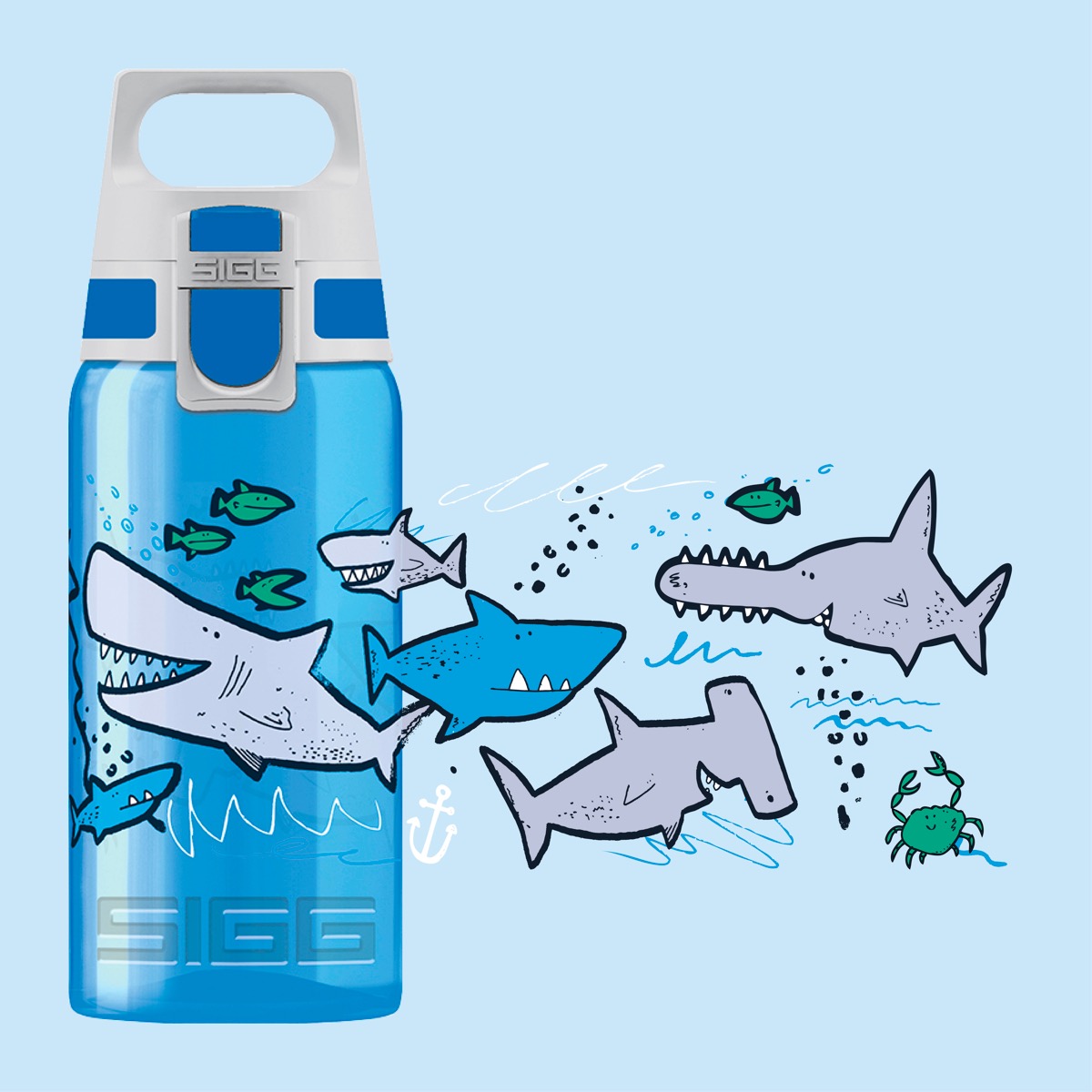 Sigg Kinder Trinkflasche Viva One Sharkies Online Kaufen 