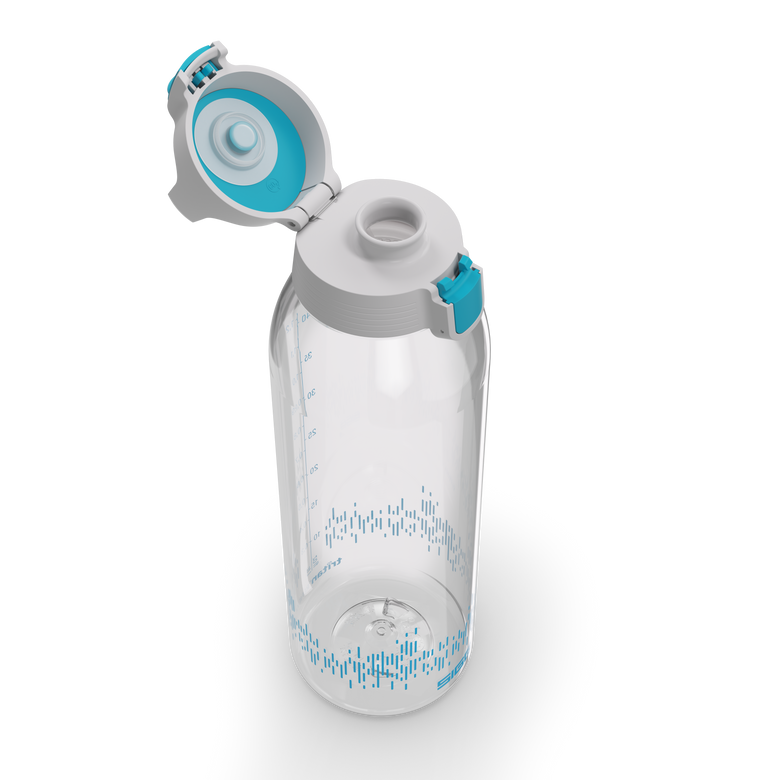 Sigg - Tritan Water Bottle - Total Clear One MyPlanet Aqua - Suitable for Carbonated Beverages - Dishwasher Safe - Leakproof - L